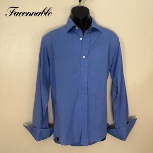 Faconnable French Cuff Shirt 15.5" neck Gently worn 100% cotton